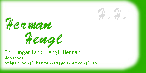 herman hengl business card